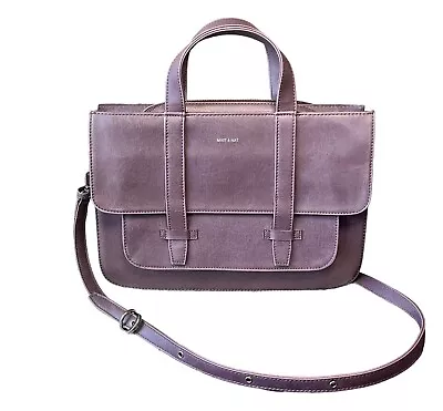 Matt & Nat Vegan Tehe Grape Satchel Shoulder Bag Sz Medium • £39