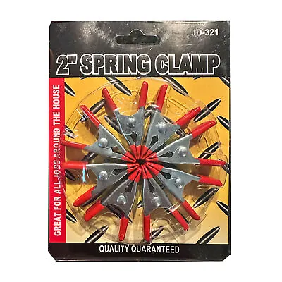 Heavy Duty Lots 2 /4  Inch Red Metal Spring Clamps Clips With PVC Coated Tips • $15.96