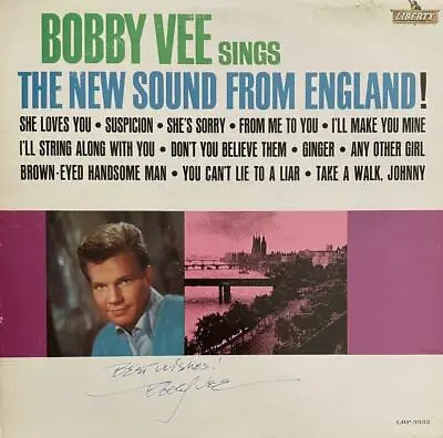 Bobby Vee Hand Signed Autograph Lp Album - Bobby Vee Sings  • $25.28