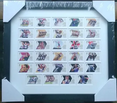 £129.99 • Buy London 2012 Olympic Games Team Gb 29 Royal Mail Gold Medal Winners Stamps Framed