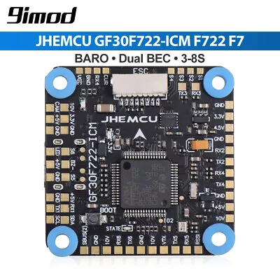 JHEMCU GF30F722-ICM F722 F7 Flight Controller 5V 10V Dual BEC For RC FPV Drone • $69.10