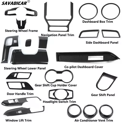 23x Interior Set Dash Cover Trims Bezels Kit For Ford Mustang 2015+ Carbon Fiber • $277.99