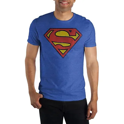 DC Comics Superman Classic Logo Distressed Royal T-Shirt • $19.99