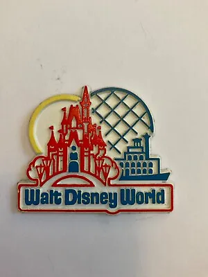 Vintage Walt Disney World Castle & Epcot Rubber Magnet • $7.99