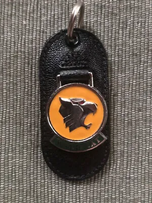 Vintage Leather Car Keychain Vintage Key Ring Fob Buick Wildcat Yellow NOS • $27