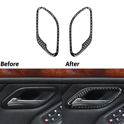 Front Door Handle Panel Cover Sticker Carbon Fiber Trim For BMW M5 E39 1998-2003 • $12.90