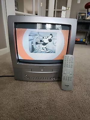 Toshiba MD13P3 13 Inch CRT TV Television DVD Combo Retro Gaming With Remote • $69.99