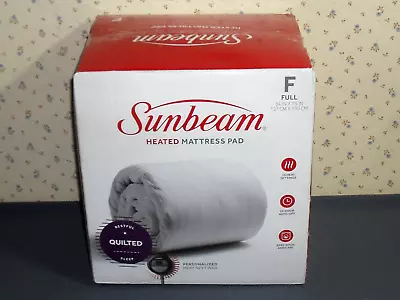 Sunbeam Heated Quilted Mattress Pad Full Size 10 Settings 54  X 75  Polyester • $13.48