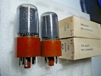 Elect  Matched Pair 6V6GTY Standard Electric USA  New Old Stock   Valve Tube F18 • £75