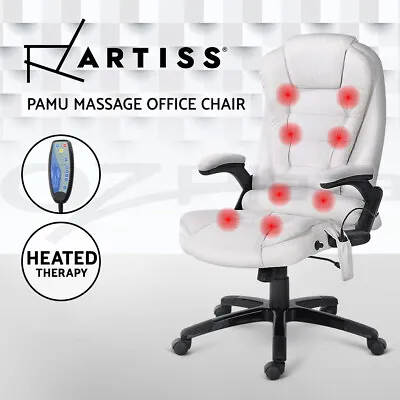 $177.40 • Buy Artiss Massage Office Chair Executive Gaming Chairs Racing Recliner PU Leather
