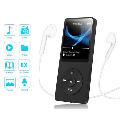 Bluetooth MP4/MP3 Lossless Music Player FM Radio Recorder Sport Support 128GB • $12.20