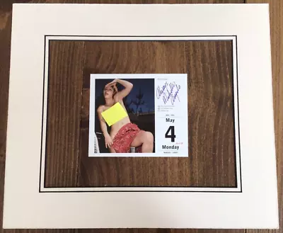 CENSURED MICHELLE ANGELO SIGNED CALENDAR PAGE 5x4.25 INCHES TURN ME ON • $18.68