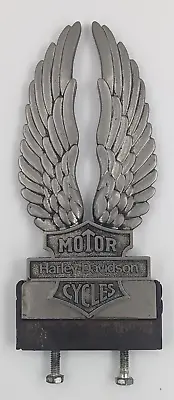 Vintage HARLEY DAVIDSON Sissy Bar Winged Emblem Backrest Insert • $143.27