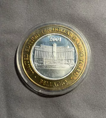 $27 • Buy Bellagio Vegas Casino $10 Gaming Token  .999 Silver Limited Edition