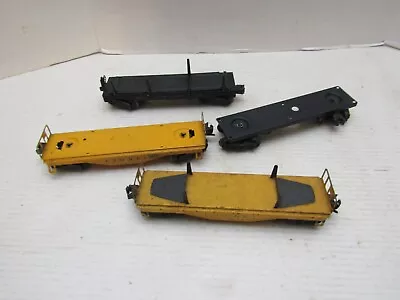 Vintage Lot 4 Train Car O Gauge Freight Rolling Stock Lionel Flatcar Metal • $29.87