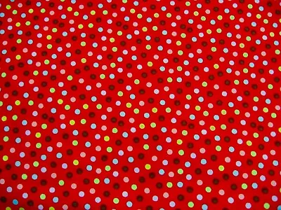 Dots By Erin Michael For Moda Polka Dot On Red Background BTY • $5.39