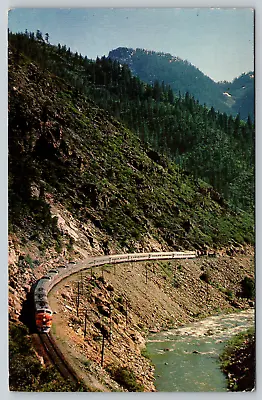 California Zephyr Feather River Canyon View Train Locomotive Postcard • $4.99