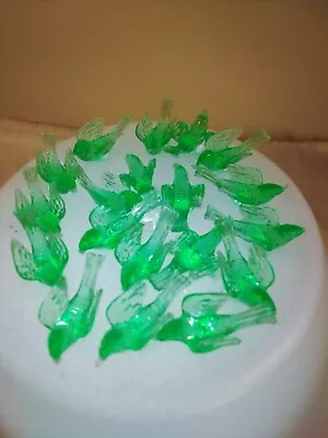 25 Green Mini  Doves/Birds For Ceramic Christmas Trees • $3.14