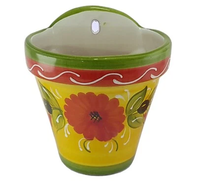 £21.99 • Buy Spanish Terracotta Wall Planter 21 Cm X 18 Cm Spanish Handmade Ceramic Pottery