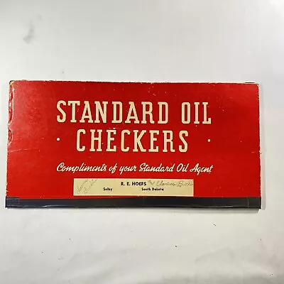 Vintage 1938 Standard Oil Checkers Board Game Checkerboard • $24.95