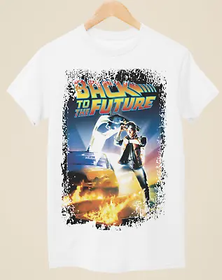 Back To The Future - Movie Poster Inspired Unisex White T-Shirt • £14.99