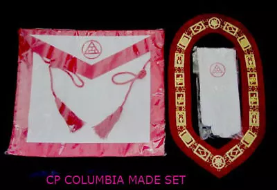 Masonic Regalia Set Royal Arch Apron  Collar & Gloves Pair Cp Made • $145
