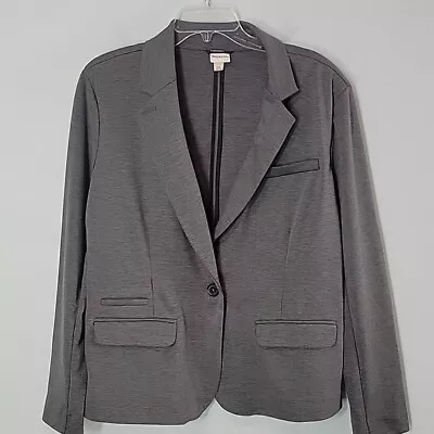 Merona  Soft Knit Gray One Button Blazer Women's Size XXL • $19.99