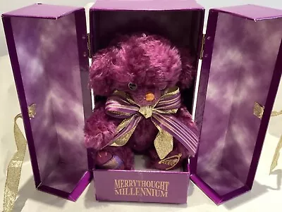 Merrythought Millennium Purple Cheeky Teddy Bear Original Certificates & Box Ltd • £40