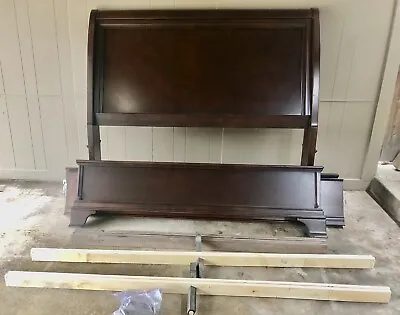 Mahogany Queen Sleigh Bed • $250