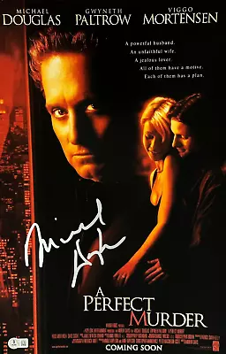 Michael Douglas Signed 12x18 Photo A Perfect Murder Autograph  Beckett Witness • $450