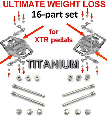 Shimano XTR M980 To M9120: Set Of 16 TITANIUM Parts For Pedal Platform. Unique! • $36