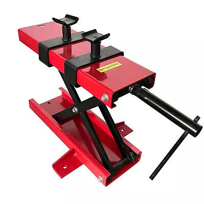 1100 Lb Motorcycle Lift Scissor Jack Stand With Saddle ATV Lift Dirt Bike • $51.99