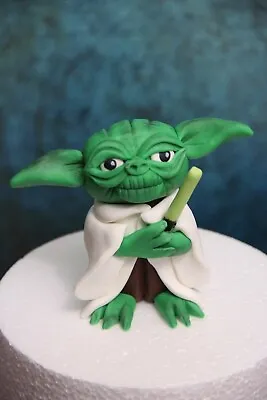 STAR WARS YODA  Inspired Handmade Edible Figurine Birthday Cake Topper  • £21.99