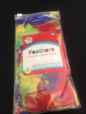 Feathers Marabou Colour Fluffy Card Making Kids Children Arts&Crafts 150 Pack • £2.25