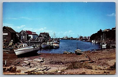 Menemsha MA Martha's Vineyard Artists Colony & Island Fishermen Postcard T11 • $7.50