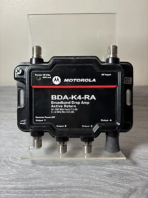 Motorola BDA-K4-RA Broadband Signal Booster 4-Port Cable Modem TV HDTV Amplifier • $26.99