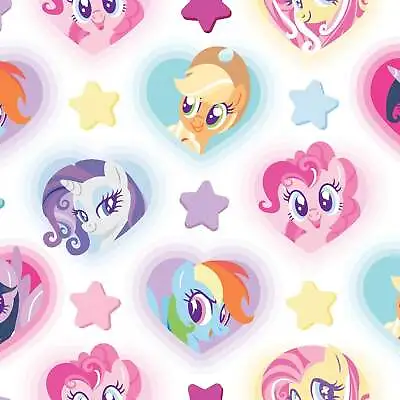 My Little Pony Heart Toss Stars 100% Cotton Sewing Fabric Material BTHY Hasbro • $5.99