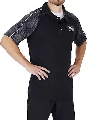 Zubaz San Francisco 49ers NFL Men's Elevated Polo W/Tonal Viper Print Accent • $37