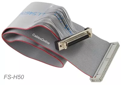 $14.95 • Buy 18  SCSI 50-Pin IDC50 Female To External SCSI-2 HPDB50 Female Ribbon Cable