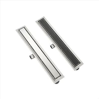 Linear Shower Drain 2 In 1 Stainless Steel Channel Wetroom Bathroom Gully • £37.49
