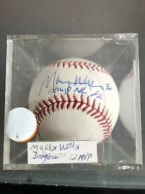 MLB Los Angeles Dodgers Maury Wills 1962 NL MVP Autograph Baseball • $40