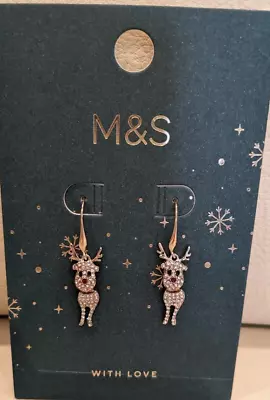 M&S Reindeer Earrings • £6.95