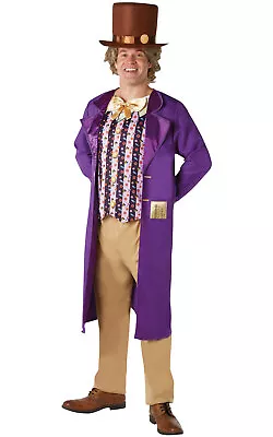 Rubies Willy Wonka Deluxe Adults Dress Up Halloween Party Costume Jacket Size XL • $92