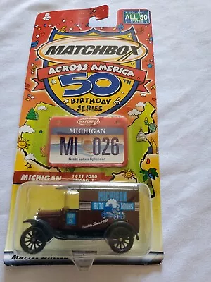 Matchbox Across America 50th Birthday Series Michigan 1921 Ford Model T • $4.95