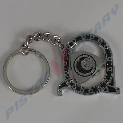 ROTOR HOUSING Keyring Key Chain Chrome For Rotary Mazda Engine 10A 13B 12A RX8 • $12.36