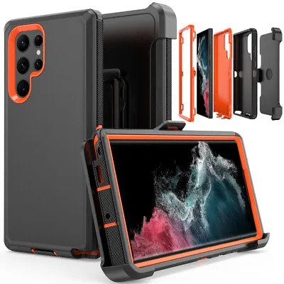 For Samsung S23 S22 S21 Ultra S10 Plus Note20 10 Defender Rugged Shockproof Case • $6.97