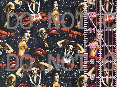 Custom 100% Cotton Woven Fabric Rocky Horror Picture Show By The 1/4 Yard 9x56 • $5.49