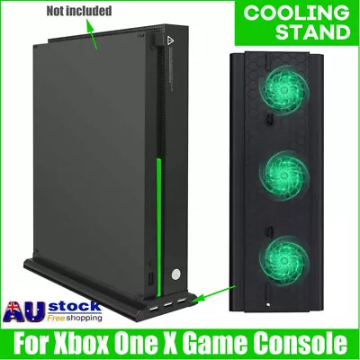 Vertical 3 Fans Cooling Stand Extra USB 2.0 Hubs Fit For Xbox One X Game Console • $28.50