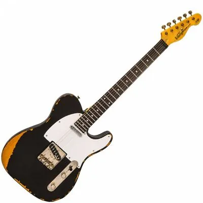 $549 • Buy Vintage Icon V62MRBK 62 TELE-Style Distressed Black Electric Guitar