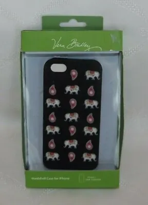 VERA BRADLEY Hard Shell Case For IPHONE 5 - Pink Elephants - Black - New In Box • $14.95